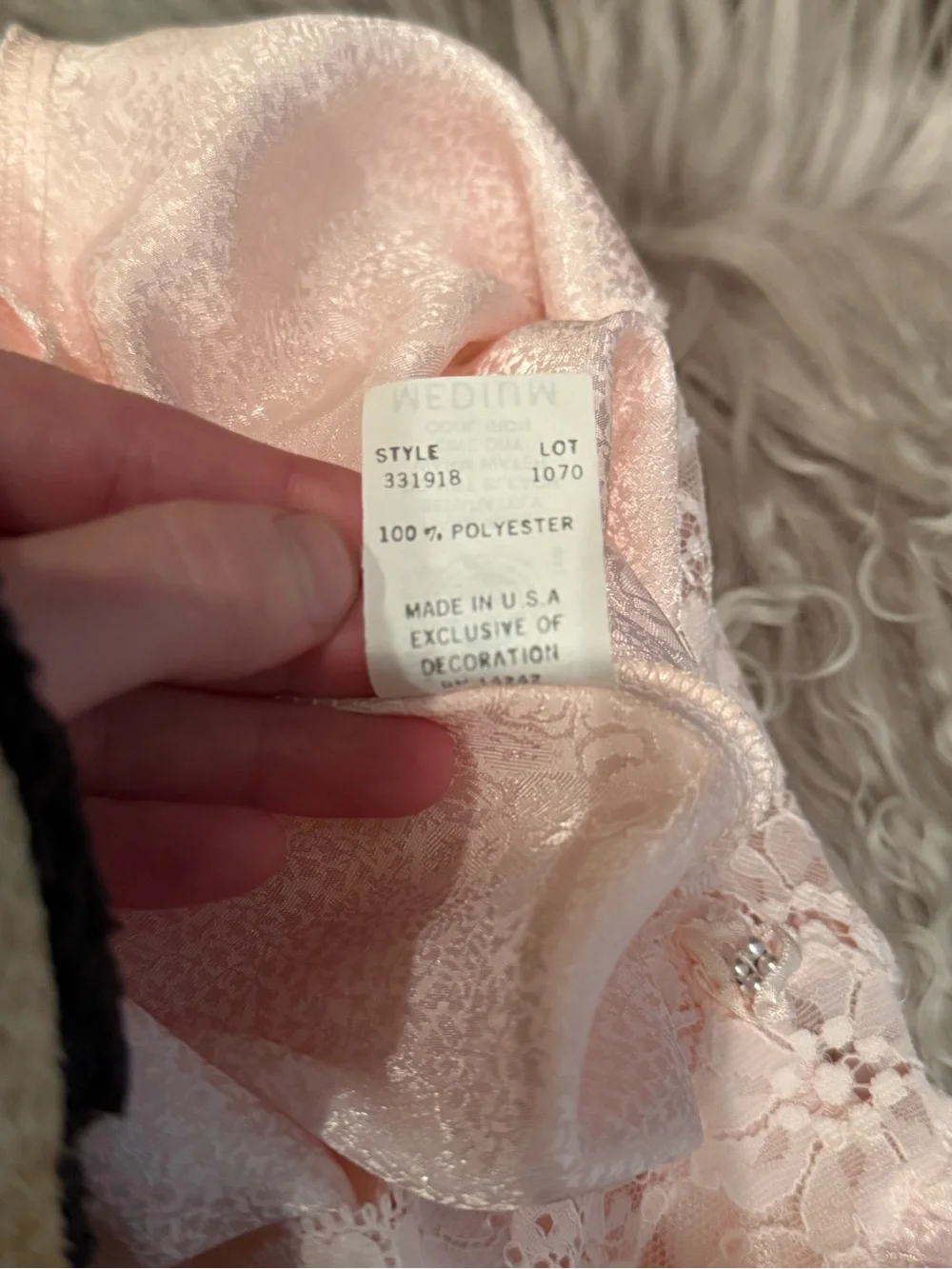 CHRISTIAN DIOR Vintage Lace Trim Pink Nightgown Lingerie Slip Dress Négligée M - Picture 16 of 16